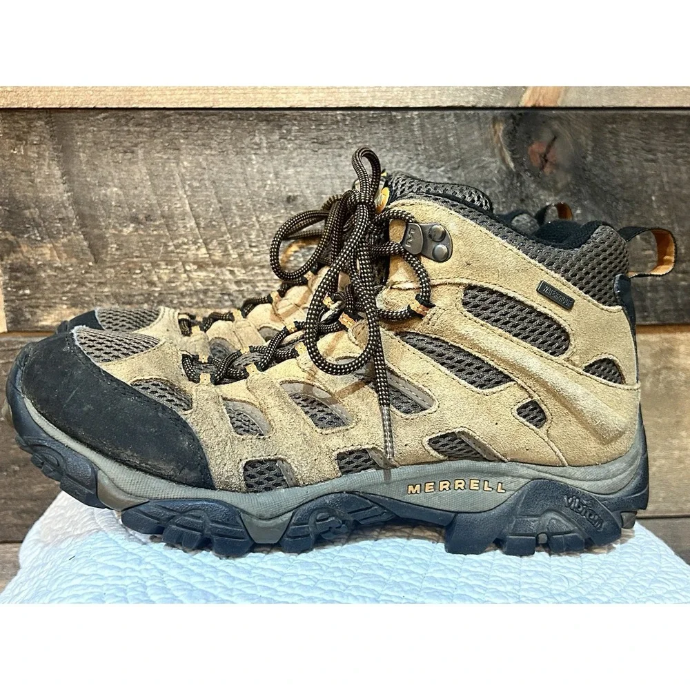 Merrell Moab 3 Hiking‎ Boots Men's 10.5 Earth Mid Waterproof Camping J88623
